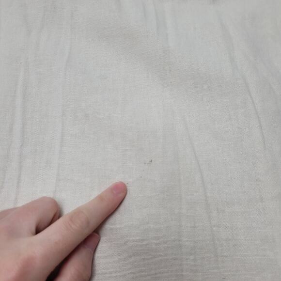 Flint and Moss linen high rise wide leg cream pants lagenlook - Picture 4 of 10